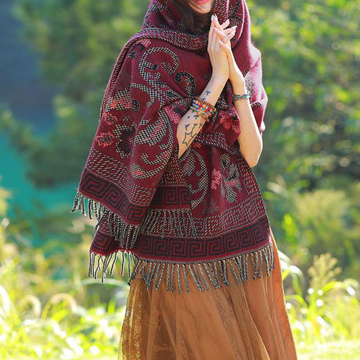 Buddha Stones、チベットの花、葉の模様デザインショール、心地よい旅行用スカーフラップ - image 23