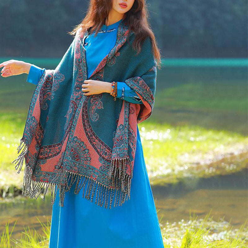 Buddha Stonesチベットの蔓葉模様デザイン ショール 心地よい旅行用スカーフ ラップ - image 23