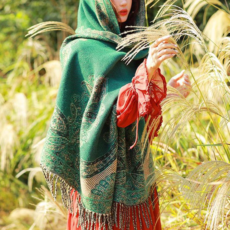 Buddha Stonesチベットの蔓葉模様デザイン ショール 心地よい旅行用スカーフ ラップ - image 33