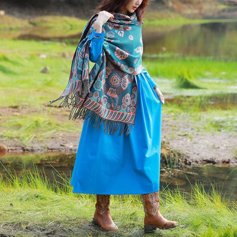 Buddha Stonesの花 花柄 葉柄 デザイン ショール 心地よい 旅行用 スカーフ ラップ - image 7