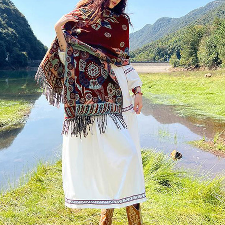 Buddha Stonesの花 花柄 葉柄 デザイン ショール 心地よい 旅行用 スカーフ ラップ - image 34