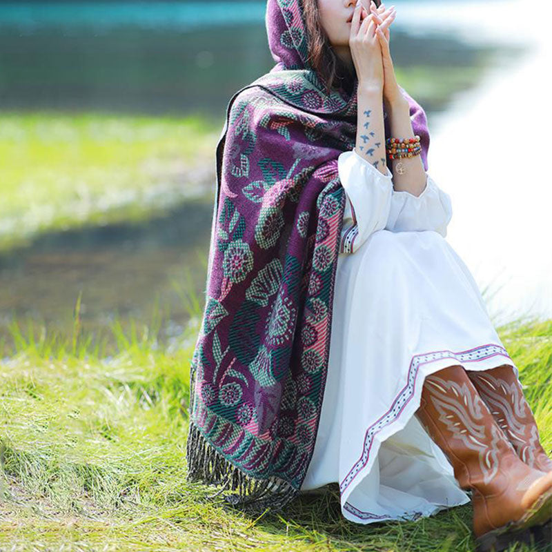 Buddha Stonesの花 花柄 葉柄 デザイン ショール 心地よい 旅行用 スカーフ ラップ - image 19