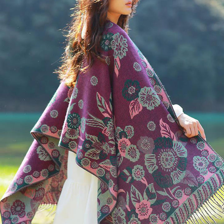 Buddha Stonesの花 花柄 葉柄 デザイン ショール 心地よい 旅行用 スカーフ ラップ - image 12