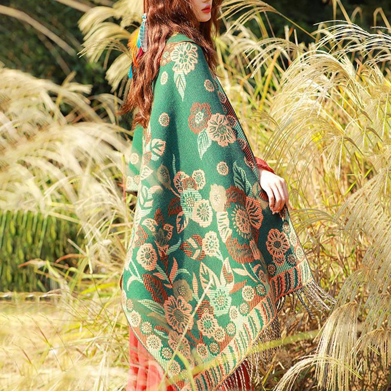 Buddha Stonesの花 花柄 葉柄 デザイン ショール 心地よい 旅行用 スカーフ ラップ - image 24