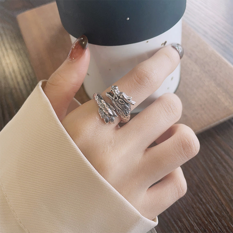 Buddha Stones925スターリングシルバー 龍年 幸運 強さ 調節可能 メタルリング - image 7