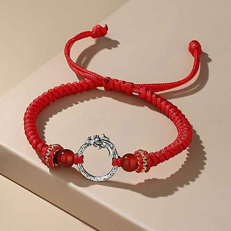 Buddha Stonesハンドメイド925スターリングシルバー龍年鳳凰平和のお守りチャーム幸運カップルブレスレット - 鳳凰（幸運♥力）（手首周り14～22cm） - image 5