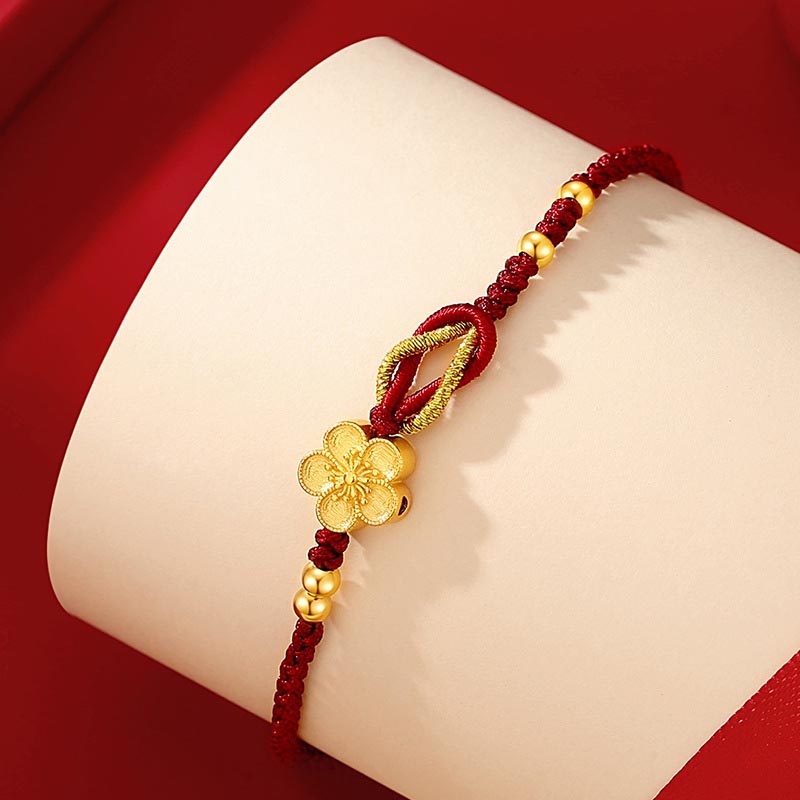 Buddha Stonesハンドメイド 925 スターリングシルバー 桜 カルセドニー幸運ブレスレット - image 1