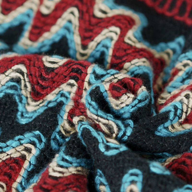 Buddha Stonesチベットショール ストライプニットタッセルプルオーバー 冬用 心地よい旅行用スカーフラップ - image 9