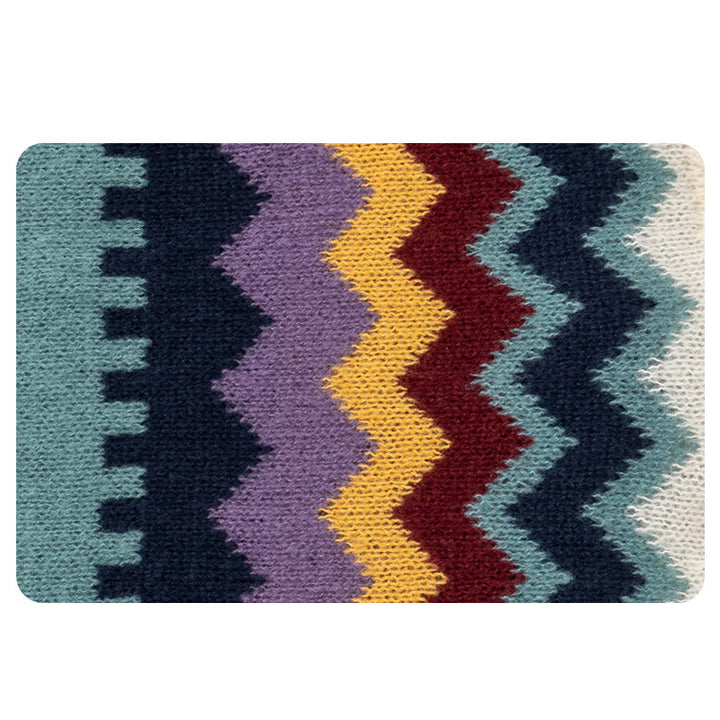 Buddha Stonesチベットショール カラフルなストライプの波線タッセル 冬用 心地よい旅行用スカーフ ラップ - image 11