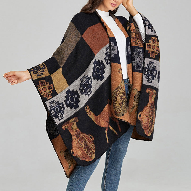 Buddha Stonesチベットショール鹿花瓶幾何学模様冬用快適トラベルスカーフラップ - image 18