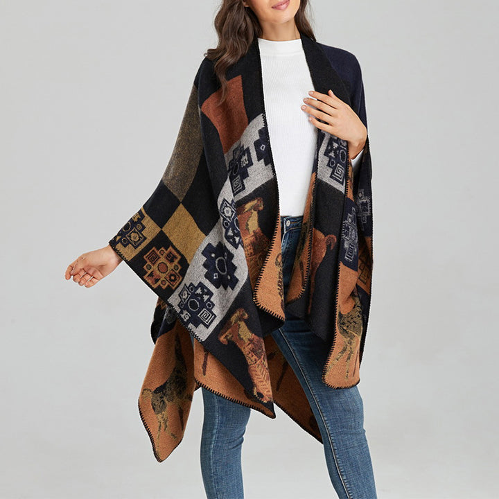 Buddha Stonesチベットショール鹿花瓶幾何学模様冬用快適トラベルスカーフラップ - image 21