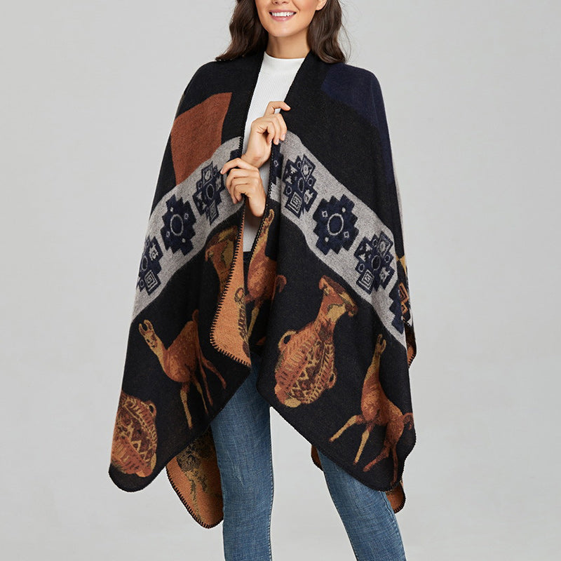 Buddha Stonesチベットショール鹿花瓶幾何学模様冬用快適トラベルスカーフラップ - image 19