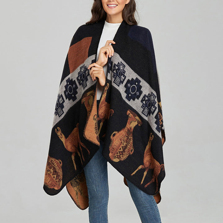 Buddha Stonesチベットショール鹿花瓶幾何学模様冬用快適トラベルスカーフラップ - image 19