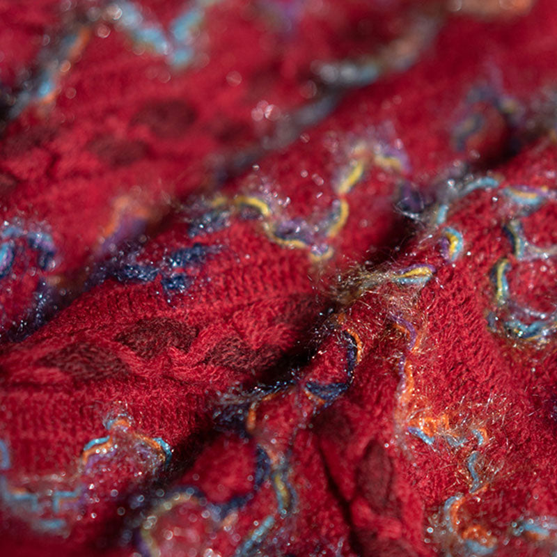 Buddha Stonesチベット カラフル ストライプ ショール タッセル プルオーバー 冬 快適 旅行用 スカーフ ラップ - image 12