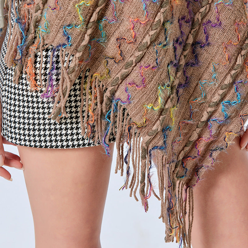 Buddha Stonesチベット カラフル ストライプ ショール タッセル プルオーバー 冬 快適 旅行用 スカーフ ラップ - image 29