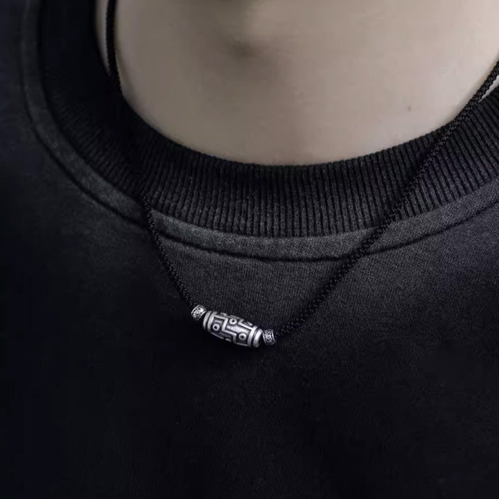 Buddha Stones999スターリングシルバー 九眼天珠 ビーズ模様 保護ロープネックレスペンダント - image 13