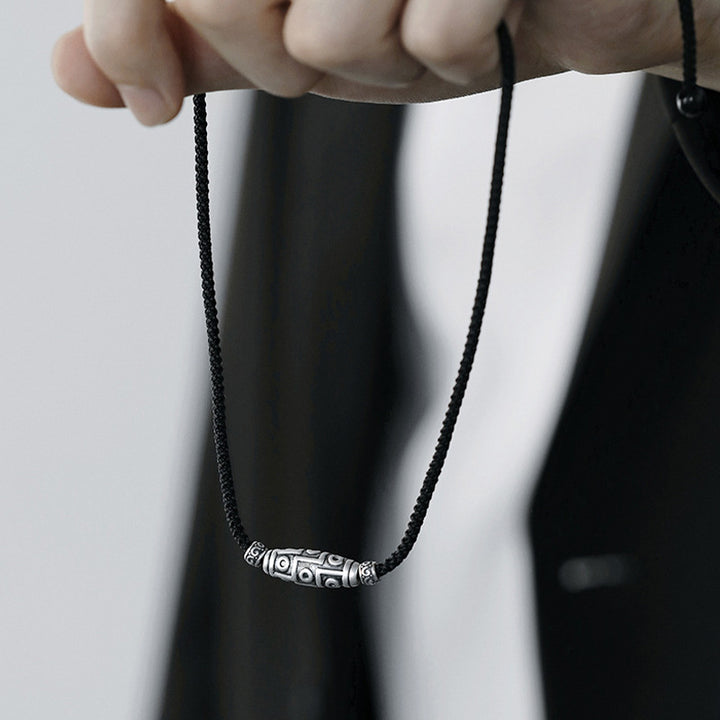 Buddha Stones999スターリングシルバー 九眼天珠 ビーズ模様 保護ロープネックレスペンダント - image 14