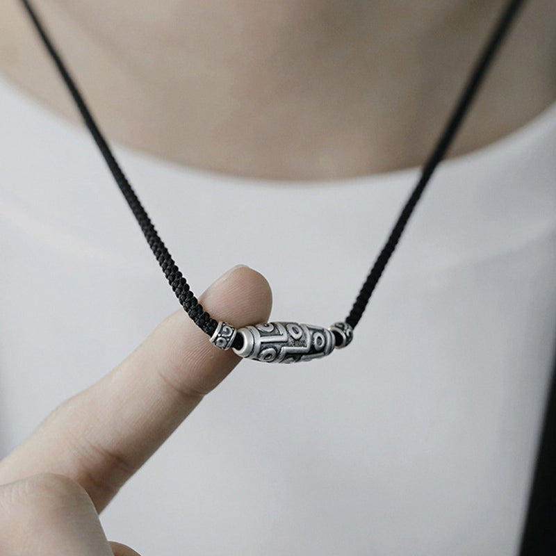 Buddha Stones999スターリングシルバー 九眼天珠 ビーズ模様 保護ロープネックレスペンダント - image 15