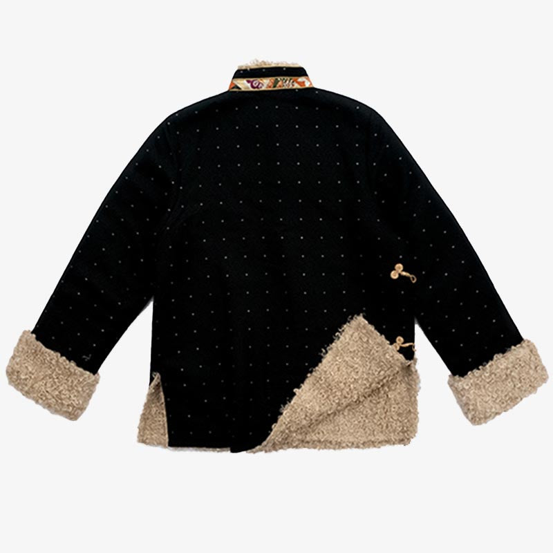 Buddha Stonesチベット衣装ラサフリース裏地付きトップス冬物女性服 - image 2