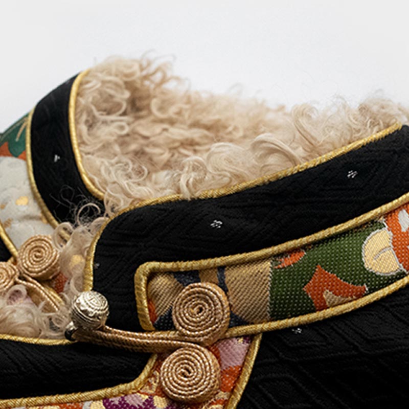 Buddha Stonesチベット衣装ラサフリース裏地付きトップス冬物女性服 - image 4