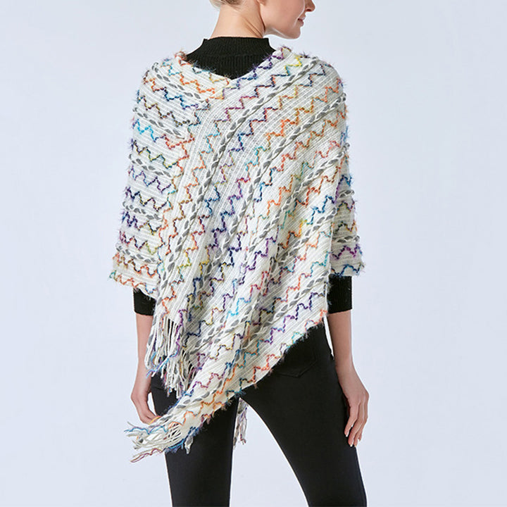 Buddha Stonesチベット カラフル ストライプ ショール タッセル プルオーバー 冬 快適 旅行用 スカーフ ラップ - image 33