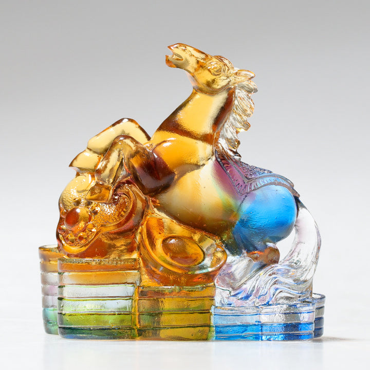 龍の年 ハンドメイドBuddha Stones12 中国の干支 リュウリ クリスタル アートピース 保護 ホーム オフィス 装飾 - 馬 約8.5×5.5×8cm - image 12