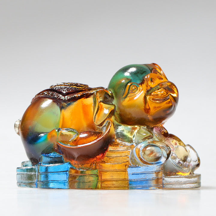 龍の年 ハンドメイドBuddha Stones12 中国の干支 リュウリ クリスタル アートピース 保護 ホーム オフィス 装飾 - 豚 約8.5×5.5×8cm - image 17