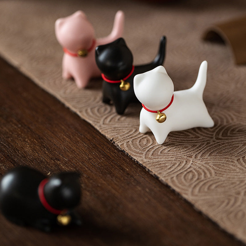 Buddha Stonesミニ 小型 かわいい 猫 ティーペット 陶器 ホームデスク 置物 装飾 - image 15