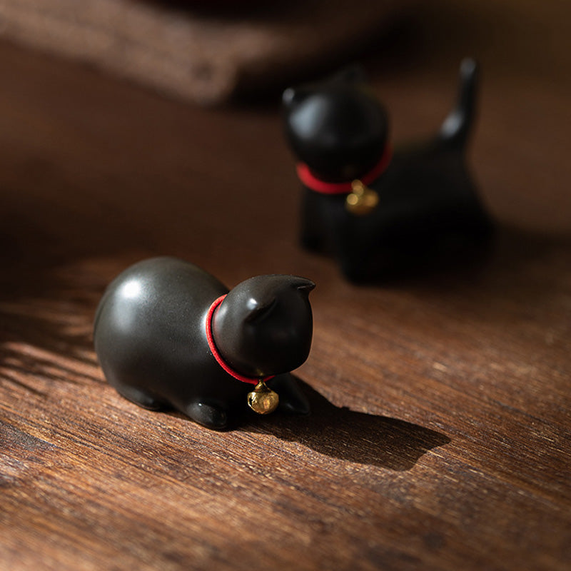 Buddha Stonesミニ 小型 かわいい 猫 ティーペット 陶器 ホームデスク 置物 装飾 - image 23