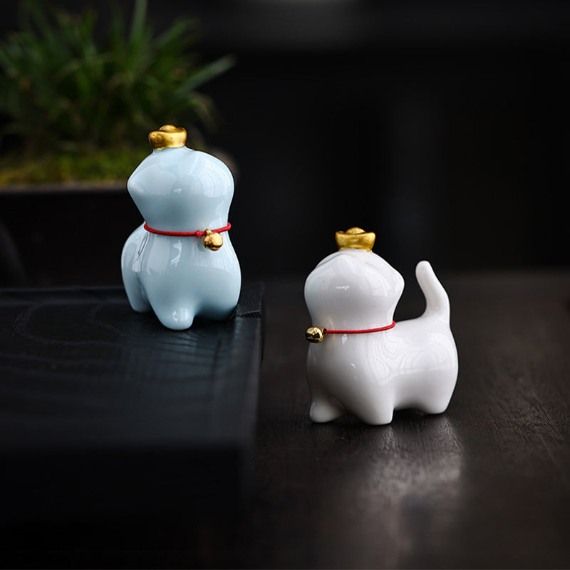 Buddha Stonesミニ招き猫インゴットティーペット陶器ホームデスク置物装飾 - image 15