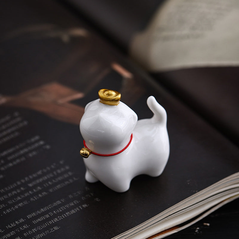 Buddha Stonesミニ招き猫インゴットティーペット陶器ホームデスク置物装飾 - image 8