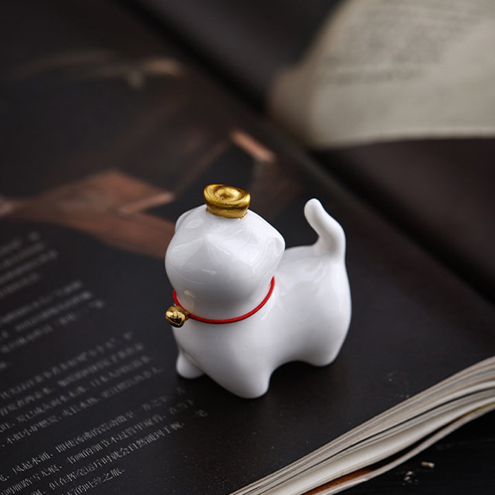 Buddha Stonesミニ招き猫インゴットティーペット陶器ホームデスク置物装飾 - image 8
