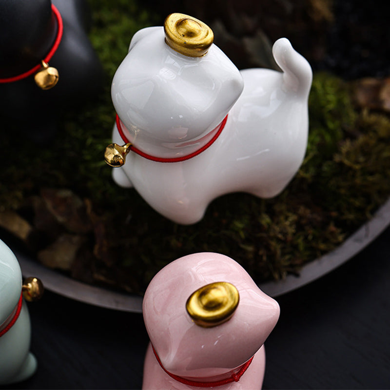Buddha Stonesミニ招き猫インゴットティーペット陶器ホームデスク置物装飾 - image 12
