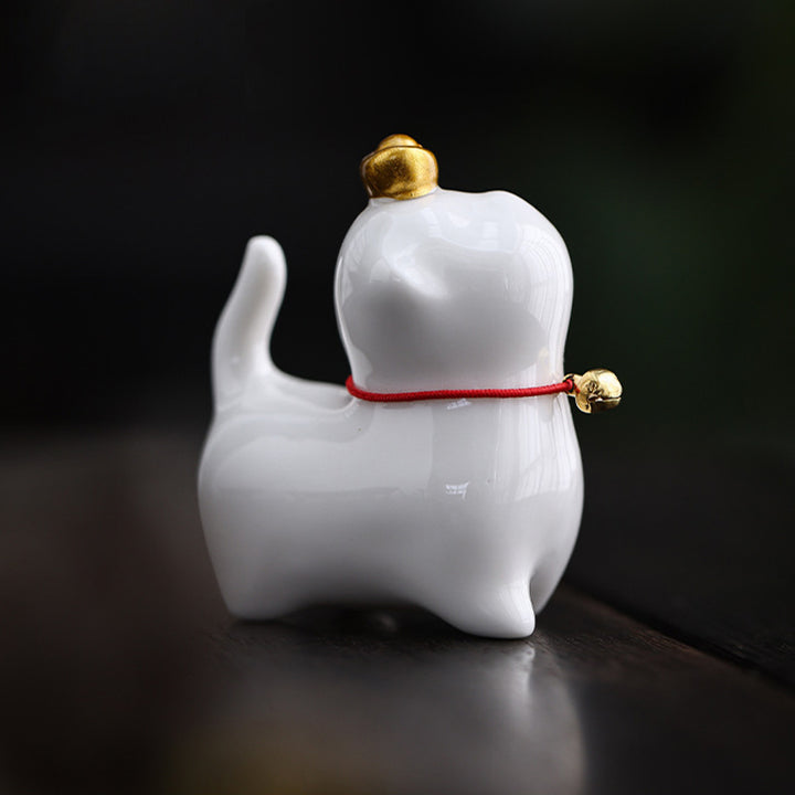 Buddha Stonesミニ招き猫インゴットティーペット陶器ホームデスク置物装飾 - image 7