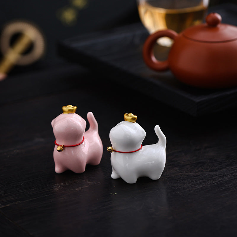 Buddha Stonesミニ招き猫インゴットティーペット陶器ホームデスク置物装飾 - image 11