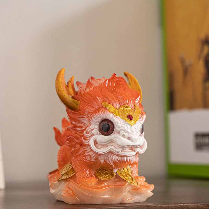 色が変わるBuddha Stones小さなキリン樹脂製ティーペット置物 家庭用装飾品