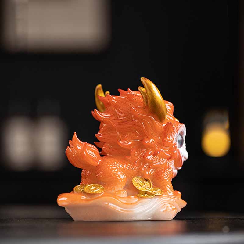 色が変わるBuddha Stones小さなキリン樹脂製ティーペット置物 家庭用装飾品