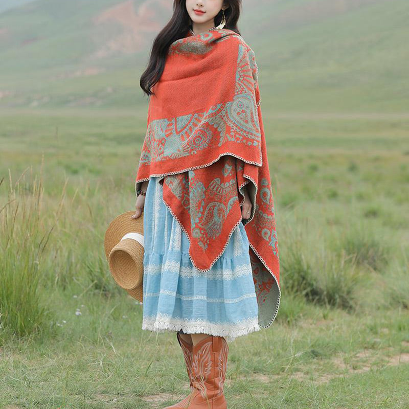 Buddha Stonesチベットショール シンプルな柄 冬用 心地よい旅行用スカーフ ラップ - image 10