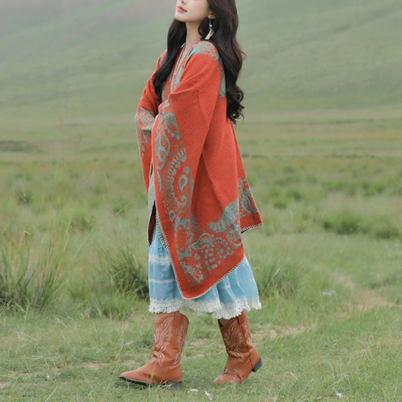 Buddha Stonesチベットショール シンプルな柄 冬用 心地よい旅行用スカーフ ラップ - image 13