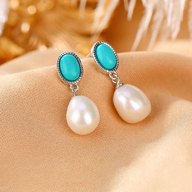 Buddha Stones925スターリングシルバー パール ターコイズ ヒーリングウィズダムネックレス ペンダント リング イヤリング - image 12