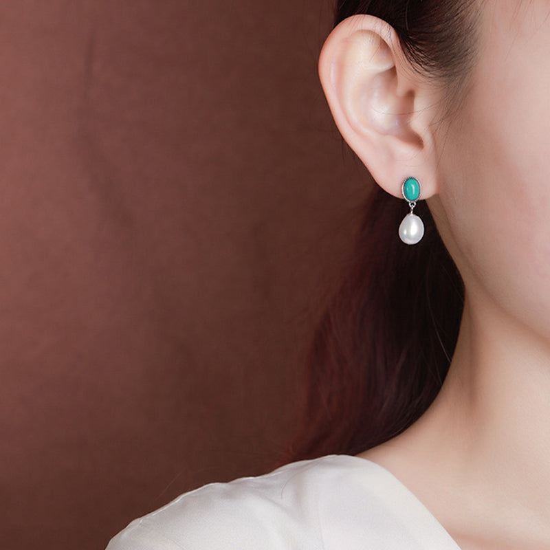 Buddha Stones925スターリングシルバー パール ターコイズ ヒーリングウィズダムネックレス ペンダント リング イヤリング - image 13