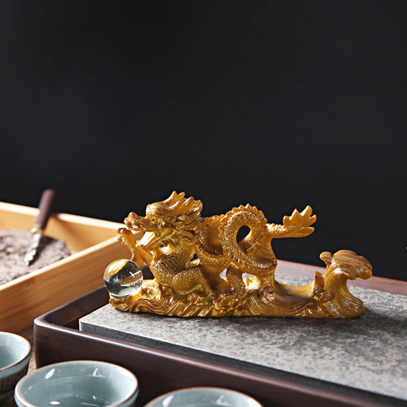 龍の年 色が変わるBuddha Stones樹脂製 馬の幸運 ティーペット 置物 装飾品