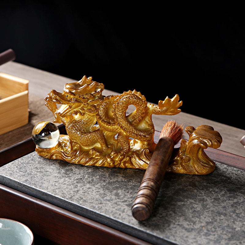 龍の年 色が変わるBuddha Stones樹脂製 馬の幸運 ティーペット 置物 装飾品
