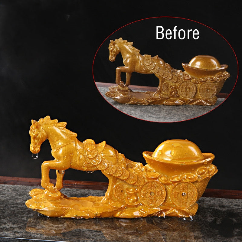 龍の年 色が変わる樹脂製Buddha Stones馬 幸運 ティー ペット 置物 インテリア 飾り (さらに 35% オフ | コード: FS35 をご利用ください)