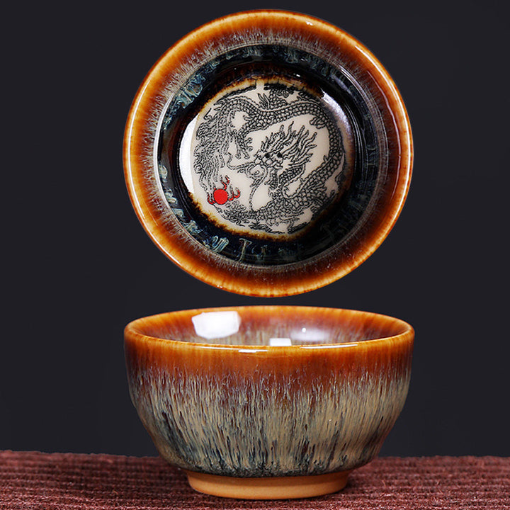 Buddha Stones12 干支柄 陶器ティーカップ カンフージャン 中国占星術 ティーカップ 73ml