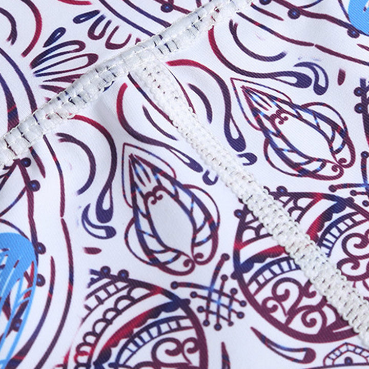 Buddha Stones、花、葉、鳥のプリントパンツ スポーツ フィットネス ヨガ レギンス レディース ヨガパンツ - image 10