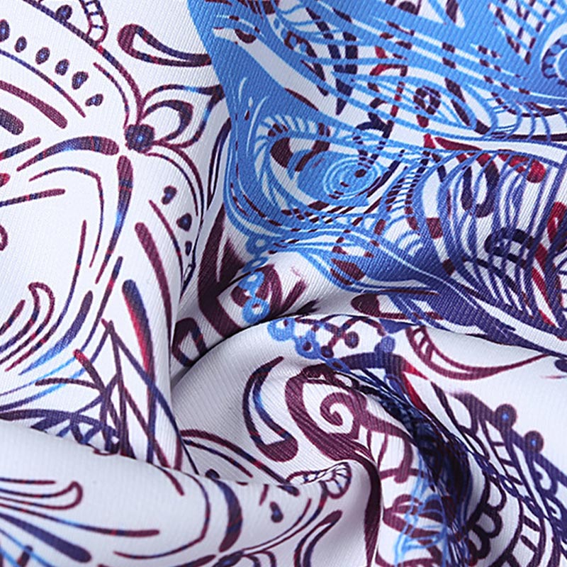 Buddha Stones、花、葉、鳥のプリントパンツ スポーツ フィットネス ヨガ レギンス レディース ヨガパンツ - image 13