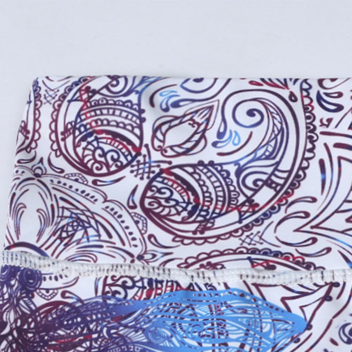 Buddha Stones、花、葉、鳥のプリントパンツ スポーツ フィットネス ヨガ レギンス レディース ヨガパンツ - image 11