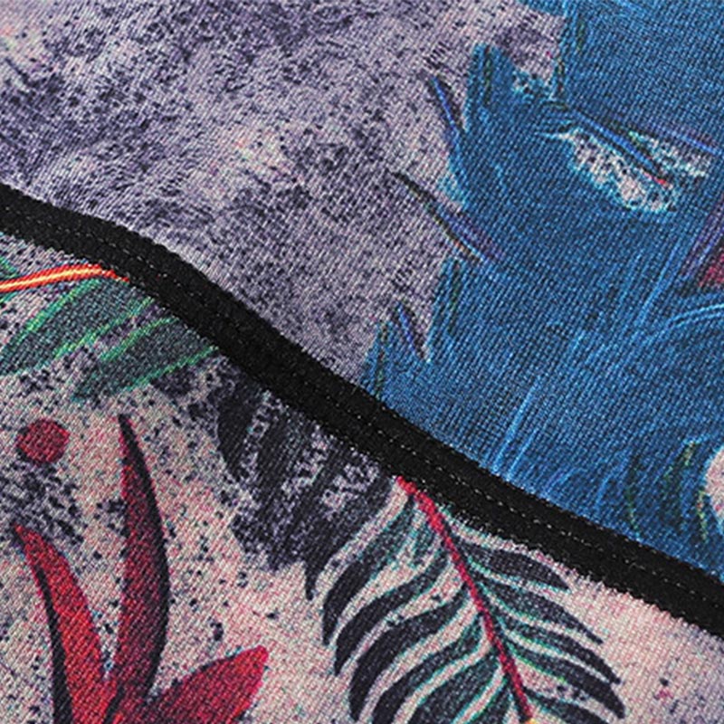 Buddha Stones赤青孔雀羽根プリントパンツ スポーツ フィットネス ヨガ レギンス レディース ヨガパンツ - image 10