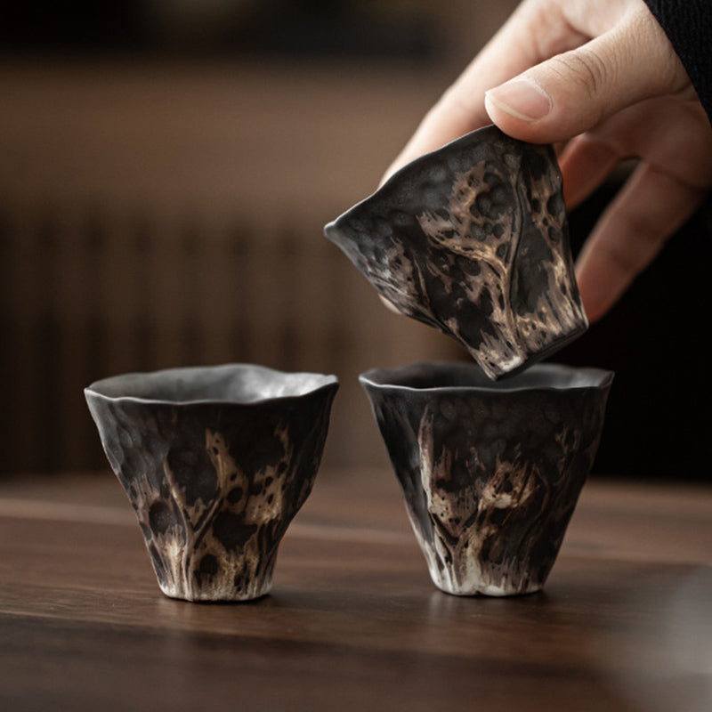 Buddha Stones蓮の花型 禅 陶器 ティーカップ カンフー ティーカップ 50ml - 6cm×5.1cm×50ml - image 0